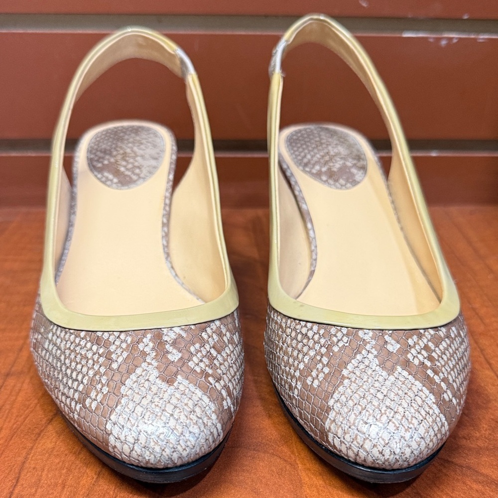 Cole Haan Snake print slingback kitten Heels size 9B Nike air confort - Picture 5 of 8